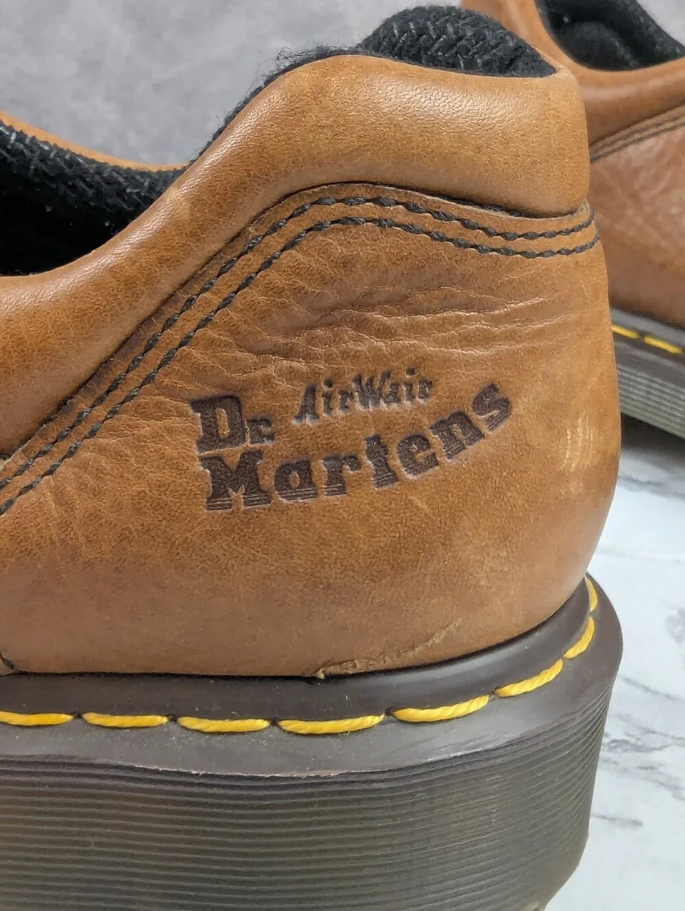 Vintage Dr. Martens Chunky Brown Leather Oxfords Lug Sole 90s Y2K